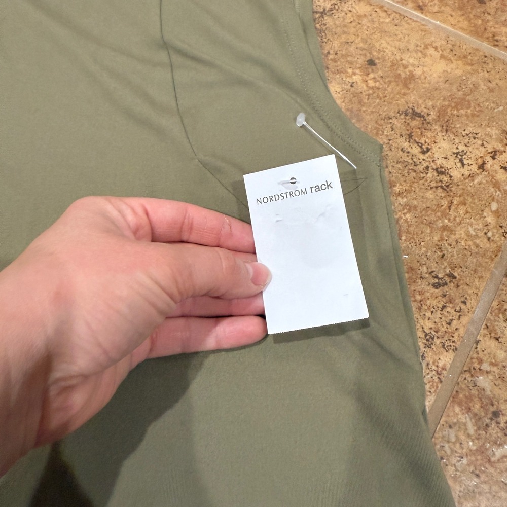 Varley Naples 31.5 Dress Ebony Olive Green Sleeveless Active Mini Dress M NWOT - Picture 8 of 8